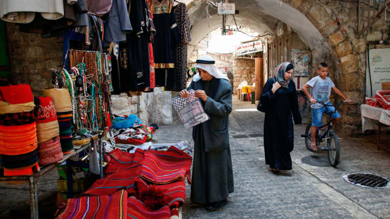 فلسطين تجار الخليل إضراب 