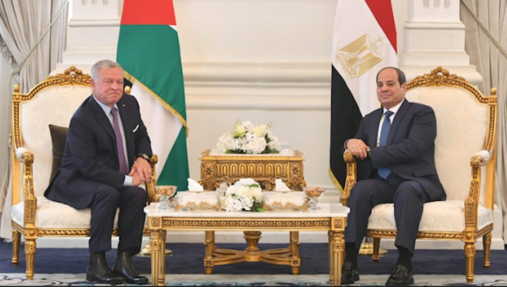 السيسي بلينكن ملك الاردن
